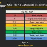 Tabella SCALA TQR per valutare il recupero, da "Nessun recupero" a "Recupero massimo".