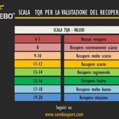 Tabella SCALA TQR per valutare il recupero, da "Nessun recupero" a "Recupero massimo".