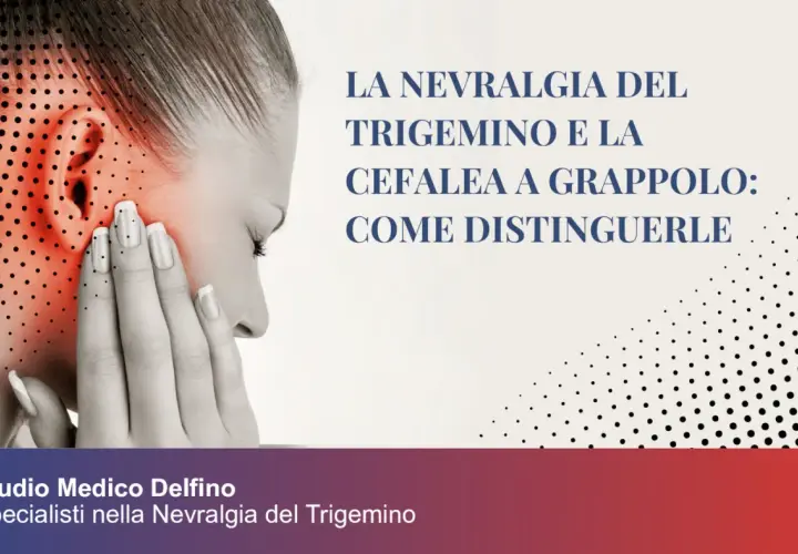 Donna con dolore all'orecchio, forse legato al nucleo trigemino cervicale. Titolo: Nevralgia del trigemino e cefalea a grappolo.