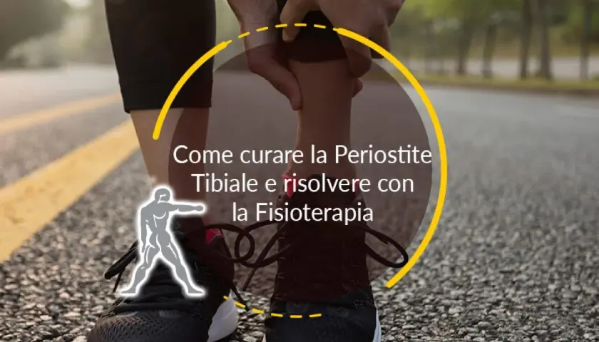Runner con dolore alla tibia, che indica come curare la periostite tibiale con la fisioterapia.